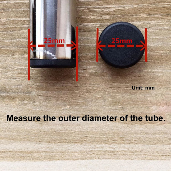 16mm sorte plastikpropper, sorte runde rørhætter, indvendige endestykker til stole, borde, borde, fodmøbler, rør, 20 stk.