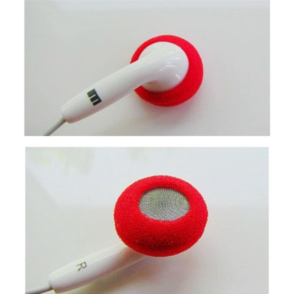 Øreputer for in-ear hodetelefoner 5 par Red
