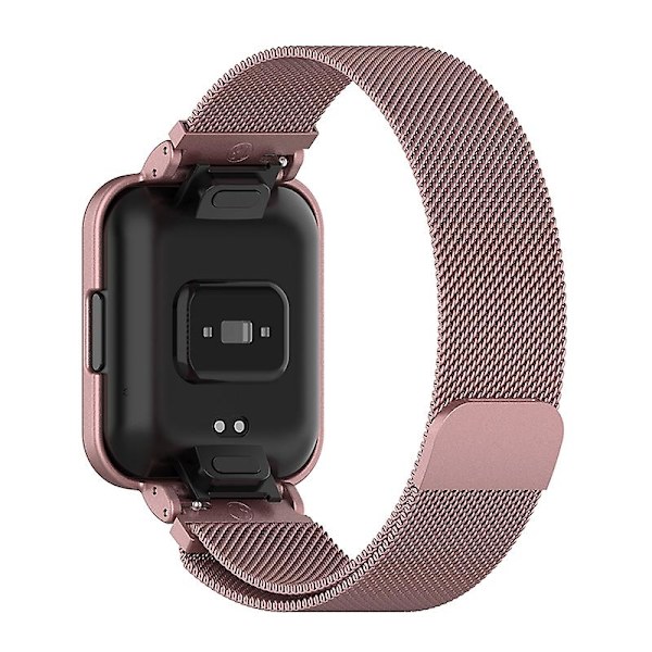 Xiaomi Redmi Watch 2 Lite -kellolle Milanese-magneettinen ranneke ja kellokotelo, vaaleanpunainen