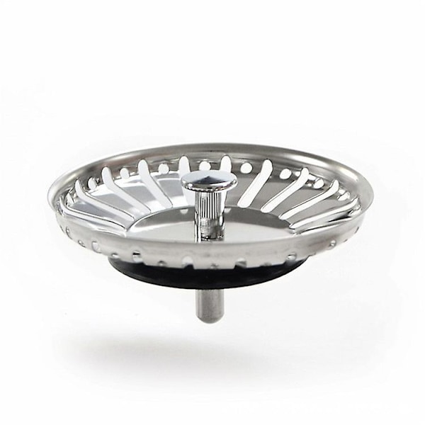 2 stk. Vaskesi/Vaskprop Vaskprop Hul Køkken/Badeværelse Si Diameter 84mm med Kugleende, Rustfrit Stål