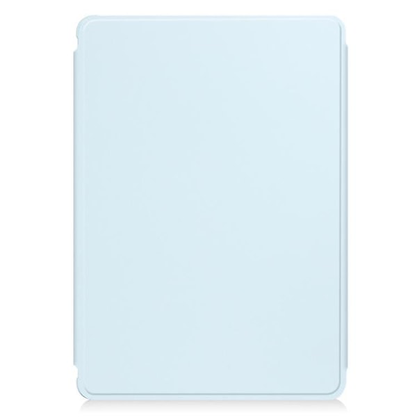 Til Samsung Galaxy Tab A9+ 360 Graders Rotation Gennemsigtigt Smart Læder Etui med Tastatur S20241230512 Sky Blue
