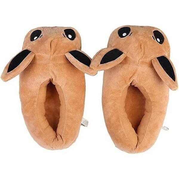 Cartoon Brun Söta Eevee Plyschtofflor Hemtofflor Anime Bomulls-tofflor Vintertofflor