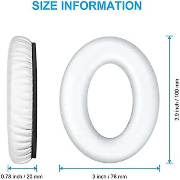 1 pari korvatyynyjen tyynyjen vaihto Quietcomfort 35 (qc35) ja Quiet Comfort 35 Ii (qc35 Ii) korvakuulokkeisiin White