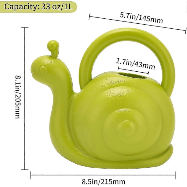 Liten Vattenkanna, Vattenkanna för Barn, 1/4 Gallon Green
