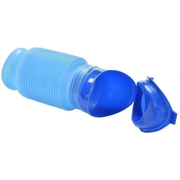 Hätäkäyttöön tarkoitettu uudelleenkäytettävä pisuaari, kannettava kutistuva matkakäymälä, pottapullo lapsille, aikuisille, retkeilyyn, automatkoille (750 ml)