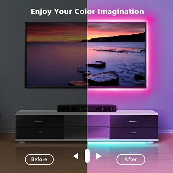 Teippi Bluetooth USB LED-nauhavalo 5050 SMD 5V USB RGB-valot Joustava LED-lamppunauha Teippi RGB Itsekiinnittyvä TV-työpöytädiodi 3m 3m