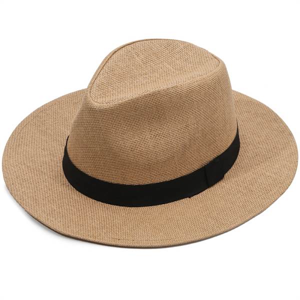 Kesäinen rantaolkihattu Jazz Panama Trilby Fedora Hat Gangster-lippis Ulkoilmahengittävät hatut Tytöt Pojat Aurinkolakki