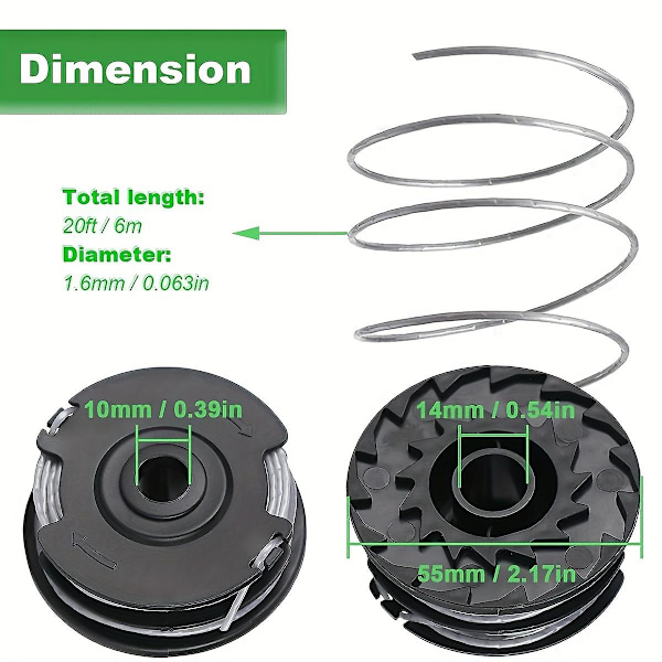4 stk. F016800351 Klippespole Sett for BOSCH ART 30-36 LI/ART 30/ART 27/ART 24 Gras Trimmer Spole