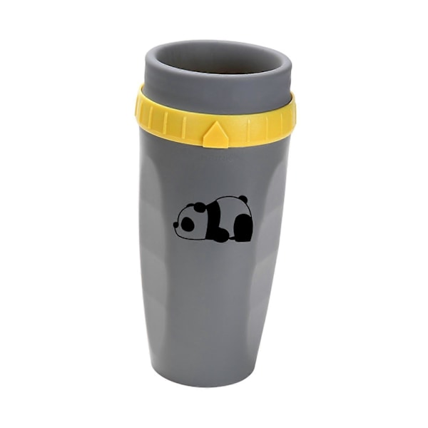 Bärbar Coverless Twist-mugg med isolerad kaffekopp i rostfritt stål Gray Panda
