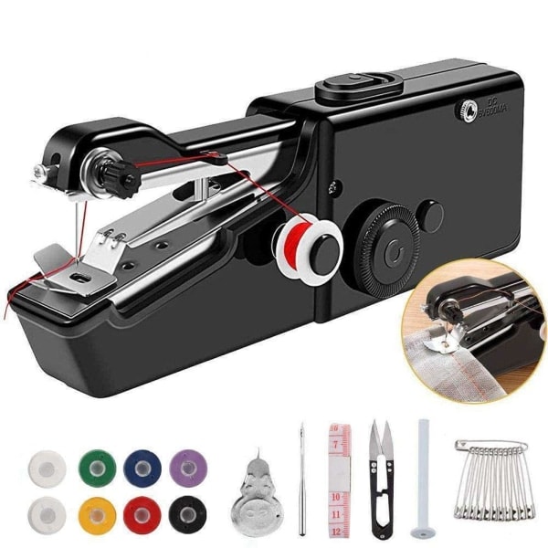 Handheld Sewing Machine - Portable convenience for sewing needs on sp Black