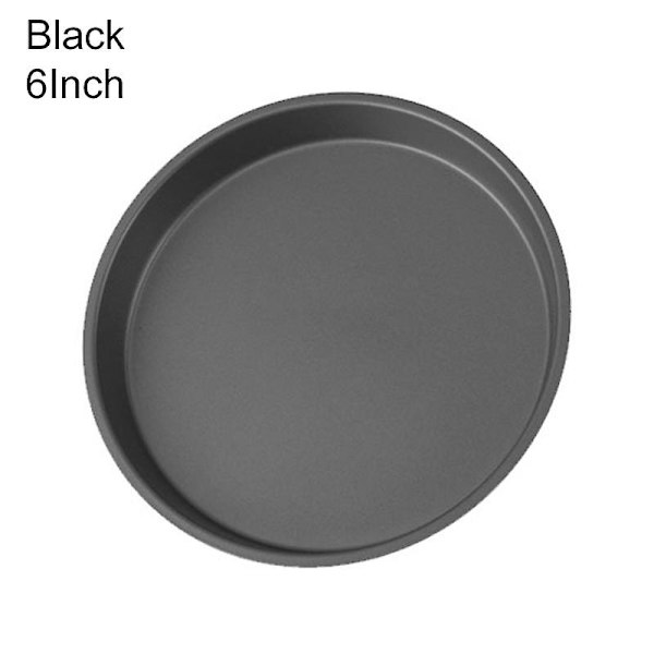 Lämpöä kestävä pizzalevy, tarttumaton hiiliteräs, naarmuuntumaton, laaja käyttö, lämmityspannu kotiin Black 6inch