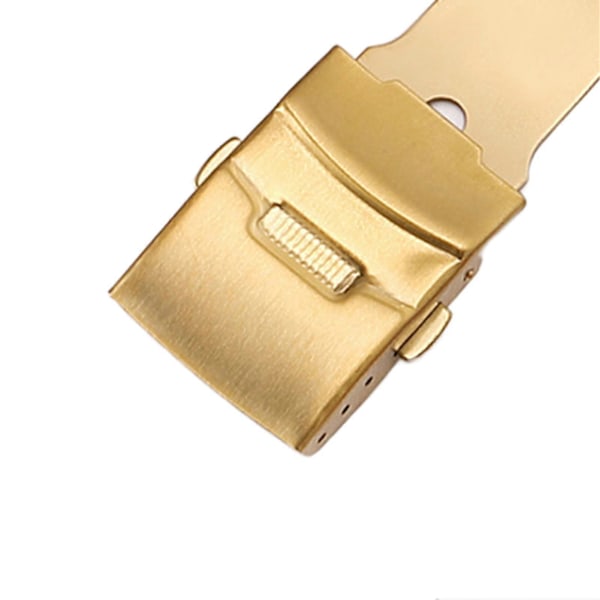 Urreim Universal Dobbel Press Rustfritt Stål Ur Sikkerhetsfoldespenne for Urmaker Rose Golden 22 mm