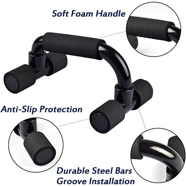 Træ Push Up Bars Push Up Stativer med Polstrede Skumgreb Skridsikre Robuste Push Up Håndtag Fantastisk til Mænd og Kvinder