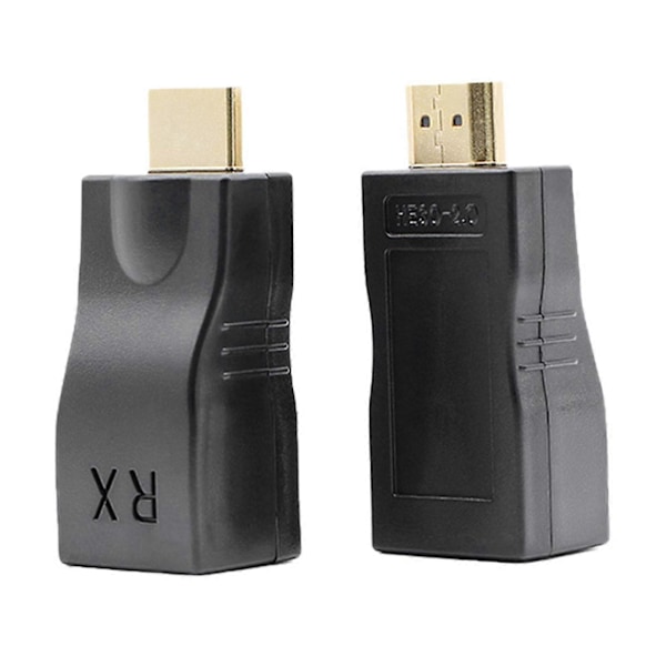 HDMI-forlenger HDMI til RJ45 over Cat 5e/6 nettverk LAN Ethernet-adapter 4k 1080p6417242328795 Black
