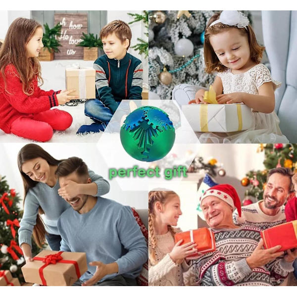 Innovativ 3D-tryckt Växelkula Rotationsleksak Intellektuell Leksak för Barn Rotationsväxelkulsmodell Dekorationer Hetaste Fidget-föremålet laseryellowblue 10cm