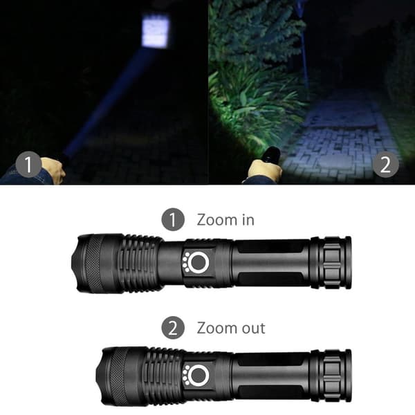 Taskulamppu LED Sotilaallinen Taktiikka USB Latautuva
