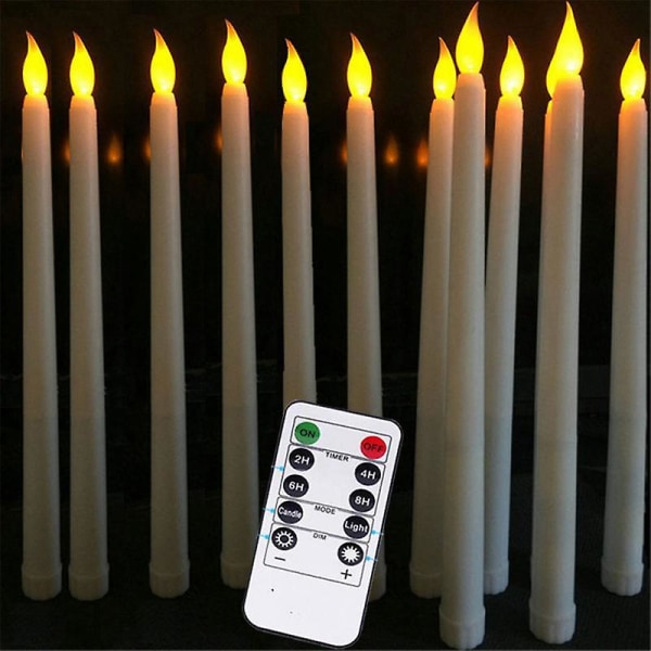 Varm hvid flimrende LED stearinlys Fjernbetjening Batteri Led Elektronisk stearinlys Fjernbetjening Flammefri A02