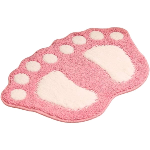 Bathroom Carpet Door Door Mat Bathroom Mat-Cute Paw Foot Toilet Bathtub Shower Anti-slip Mat Water Absorbent Quick-drying Washable Durable-40cm x 60cm