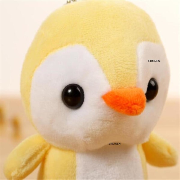 Størrelse 10 cm Ca. , Dyr utstoppet plysj leketøy Penguin liten gavedukke Yellow