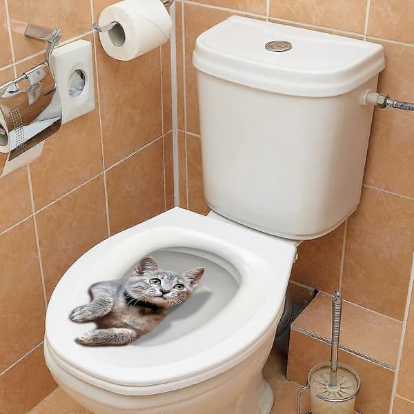 Söpö Kissa Tarra WC-tarra