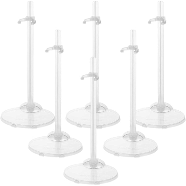 12 st Dockor Stativ Transparent Dockor Stativ Plast Dockor Displayhållare Klar Actionfigurer Dockor Tillbehör