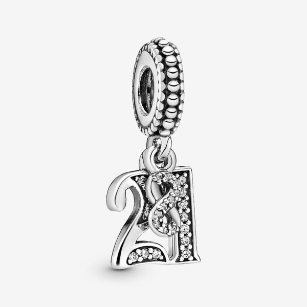 925 Sterling Silver Charms Beads 18 21 30 Celebration Pendant Charm Fit Pandora Armband Halsband Smycken för kvinnor 21st