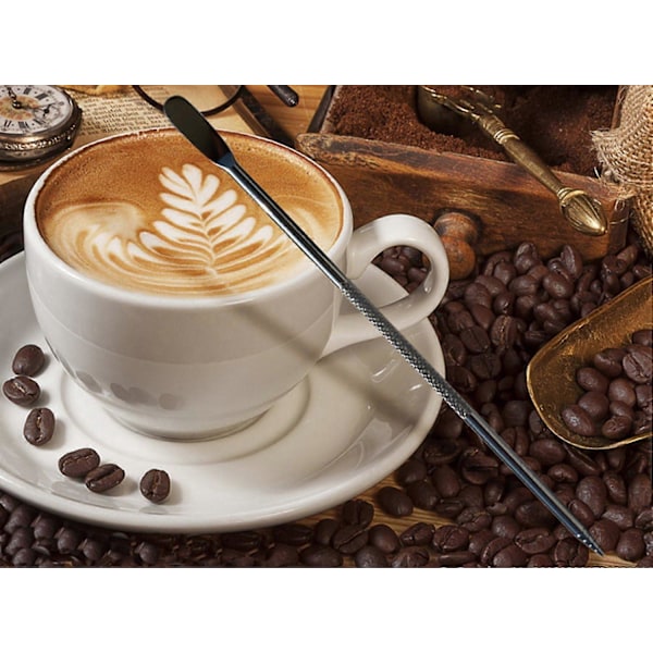 Barista Caf Latte Dekorations Pen Sæt af 3 i Rustfrit Stål