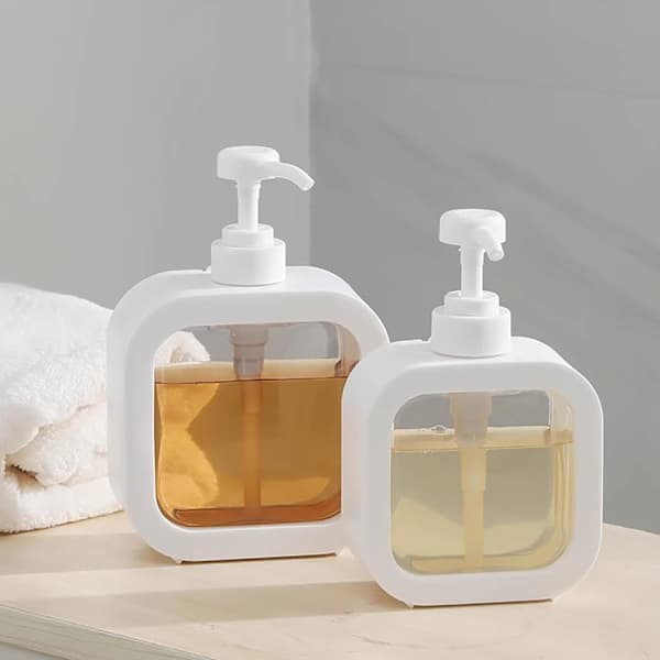 Sæbedispenser 300ml 500ml med pumpe Lille sæbepumpe Sort Plastik
