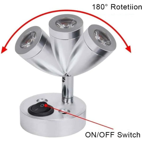 2. 12V LED Spot Leselampe Vegglampe Sengelampe