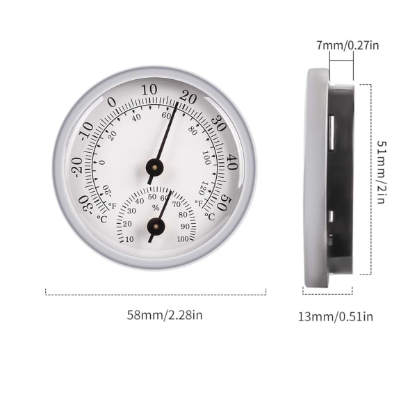 Innendørs termometer Hygrometer, fuktighetsmåler og termometer, for pålitelig romklimakontroll, for hjem eller kontor