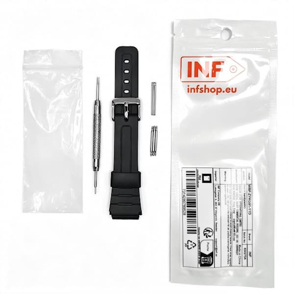 Klokkerem, 18 mm lug bredde - Svart