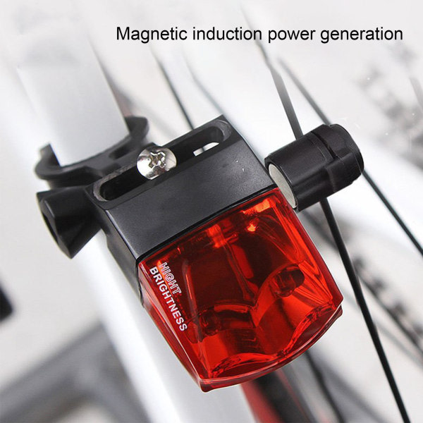 Magnetisk induktion Power Generation Cykel Baklykta MTB Road Bike Bakljus