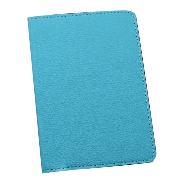 Solidfarget Bærbar Passdeksel ID-kortlomme Beskytter Organizer Light Blue