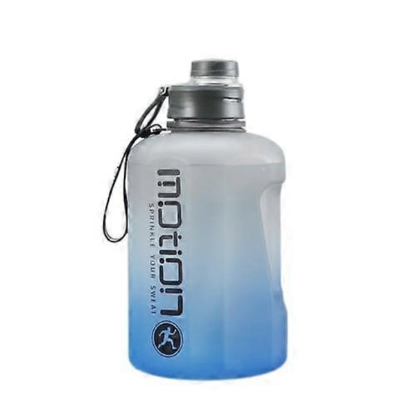 2460ML Sports Drikkeflaske Med Sugerør Stor Kapasitet Trening Med Skala Gradient Vannkoker Utendørs Bærbar Plast Drikkeflaske Black