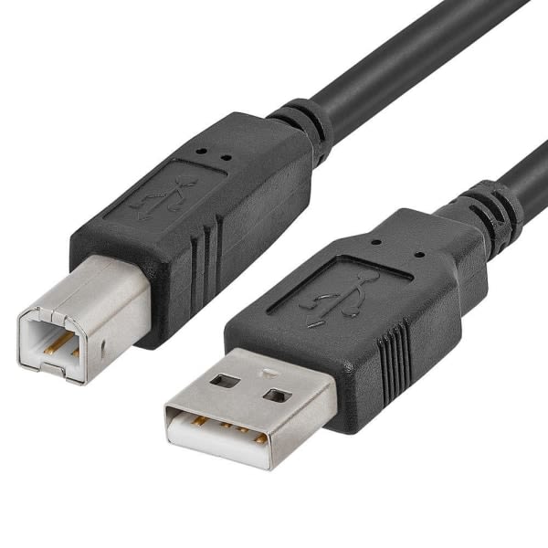 3m USB-kabel til skriver - USB 2.0 A til B Sort