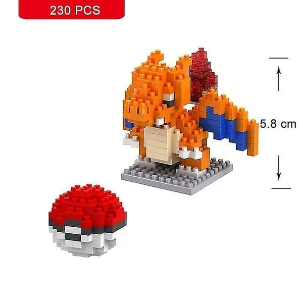Nanoblocks Små Byggeklodser Pikachu Murstensmodel Pædagogisk Legetøj Til Børn Fødselsdag Murstensklodser Charizard Charizard