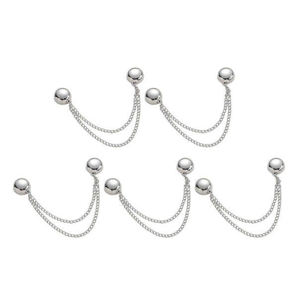 5 kpl Magneettisia Vaatekiinnikkeitä Housujen Helmaan Magneetit Solki Ketjulla Monitoiminen Vaatekiinnike Magneettiset Neulat Huiville Puserolle Rannekkeelle Helmaan Silver
