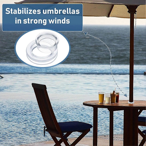 1 Set Parasollhål Ringplugg Tjockare Slitstark Fast Gummiplatta Trädgårdsbord Parasollhålsskydd Parktillbehör KAESI B