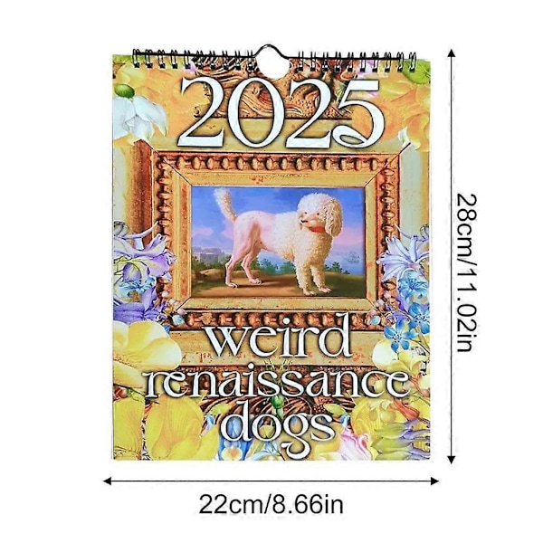 2025 Veggkalender Hunder Mystiques Middelalder Hunder Veggkalender Interessant Månedlig Kalender for Hjemmet