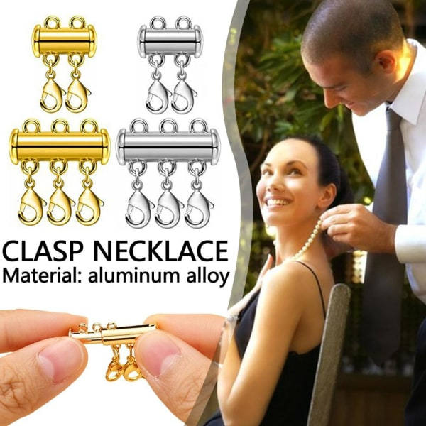 Flerskiktat halsband med flera trådar