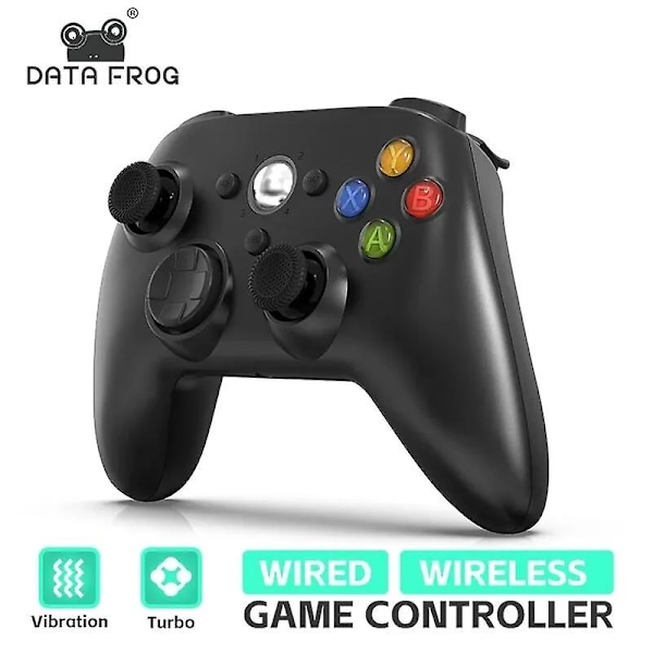 Langaton/langallinen ohjain Xbox 360 -peliohjain kaksoisvärinä Turbo-toiminnolla, yhteensopiva Xbox 360/360 Slimin ja PC Windowin kanssa XBOX 360 Wireless