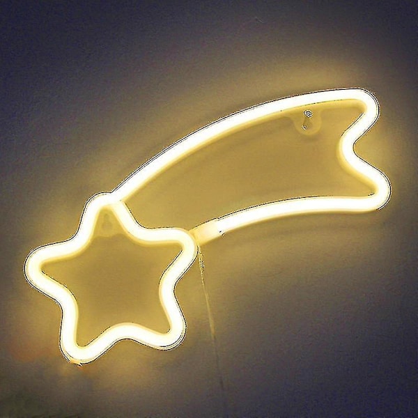 Meteor Neon Skilte Special LED Natlampe Vægdekoration Batteridrevet Til Hjem Soveværelse Bar