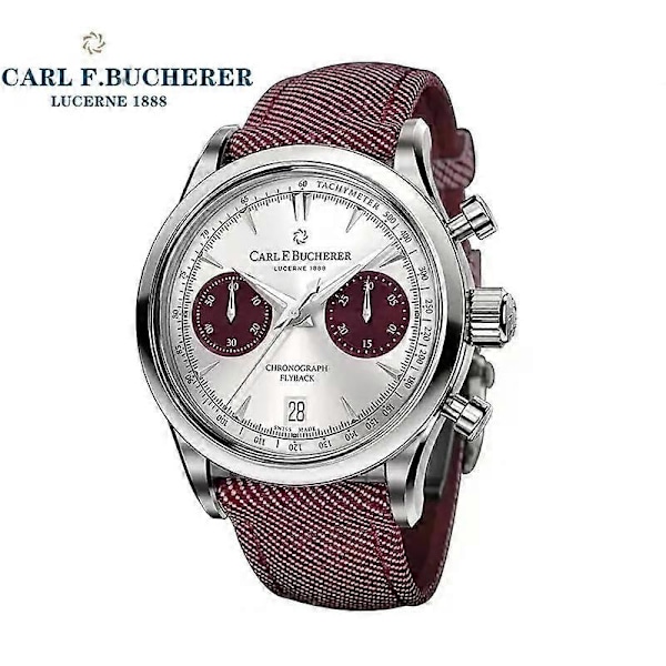 2023 Nye Carl F. Bucherer Malelon Serie Klokker Herre Quartz Klokker Chronograph Topp Rem Automatisk Datoklokke WHITE