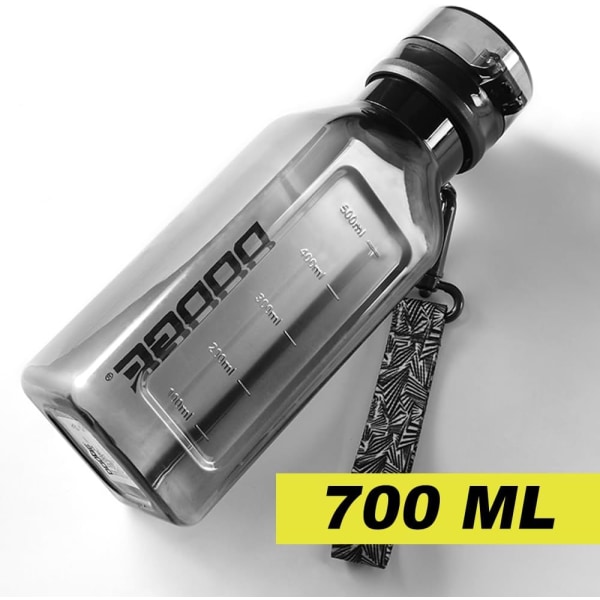 Sports Vandflaske 700ml, Lækagesikker og BPA-fri Drikkeflaske, Fitness Vandflaske, Vandflaske til Rejse Picnic Camping Vandreture