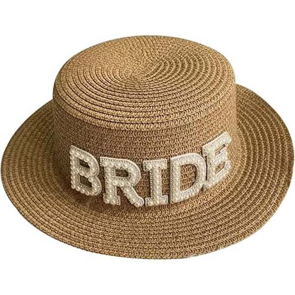 Brud Bröllop Solhatt Bred Brätte Brudmössa Solhatt Bohemia Vävd Hatt Bröllop Möhippa Present