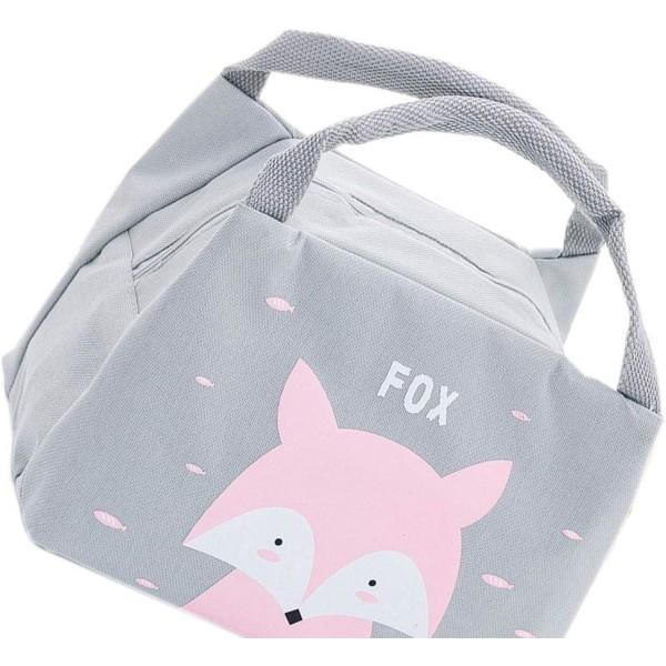 Tegneserie Lunsjpose Isolerte Gjenbrukbar Piknik Tote Bag Matpose Ispose for Barn Gutter Jenter Menn Kvinner pink