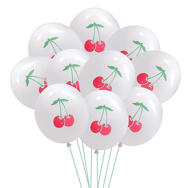 10 stk. 12 tommer Kirsebærmønster Latex Balloner Dejlige Balloner Boligindretning til Fest Fødselsdag Festival