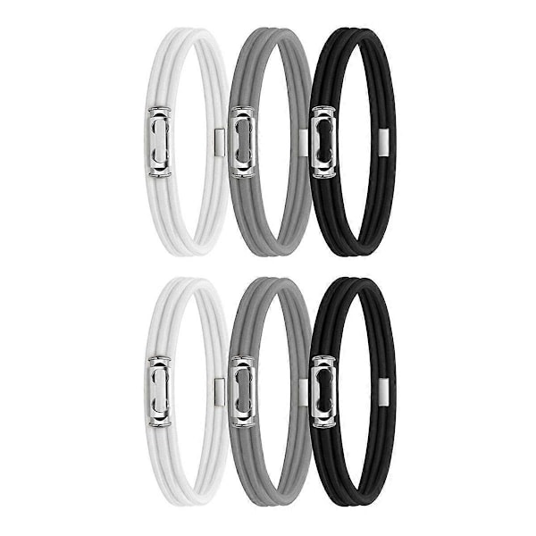 6 stk. søppelbøttebånd Cord Lord Justerbare store søppelbøtte gummibånd Passer 8-33 gallon søppelbøtter Multifunksjonsbånd B