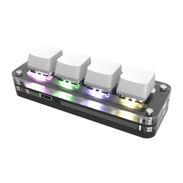 Anpassat litet tangentbord Anpassad Key4 Litet tangentbord Kopiera Klistra in Spel Mini Mekaniskt tangentbord