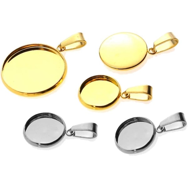 20 kappaletta riipuslevyjä pyöreä kehysaihiot riipukset cabochon-asetukset hopea 20mm